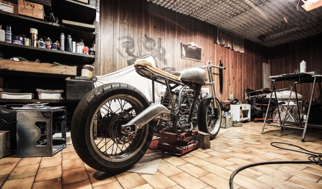 motorbike in Garage